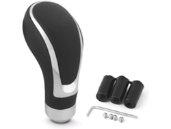 Pomo De Palanca Cambios Universal Cuero Sintético Para Automóviles, Pomo Transmisión Manual Con Tres