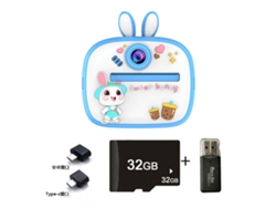 Siurn Hd 1080p Cámara Instantánea Conejo Azul32glector De Tarjetasotg