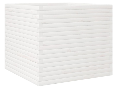 Jardinera VIDAXL Blanco Madera (80x80x68.5 cm)