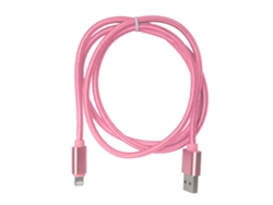 Cable De Datos (carga Y Transferencia De Datos) Regular 1m Rosa Lightning Cable De Carga 1a Para Teléfonos Móviles, Cable Trenzado, Accesorio Para Teléfonos Móviles