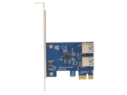 Tarjeta Riser Pci E 1 A 2 Alta Estabilidad Divisor Pcie 1x A 2 Adaptador Usb 3.0 Externo