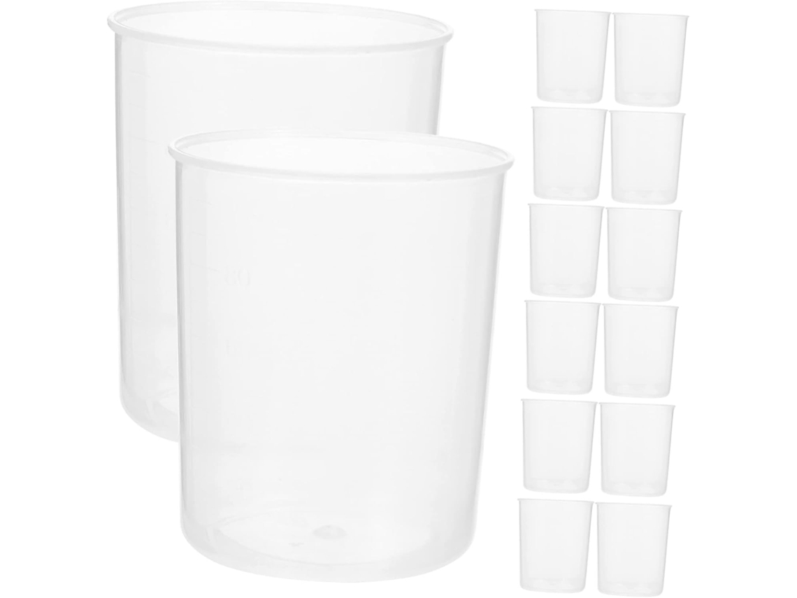 Cilindro Medidor Graduado - Calidad Confiable. Los Vasos Para Beber Están Hechos De Plástico, Impresos Clar...