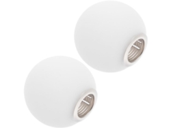 2 Pantallas Esféricas De Vidrio Blanco Esmerilado Para Lámparas G9, Diseño Elegante, Vidrio Irrompible, Iluminación Suave.