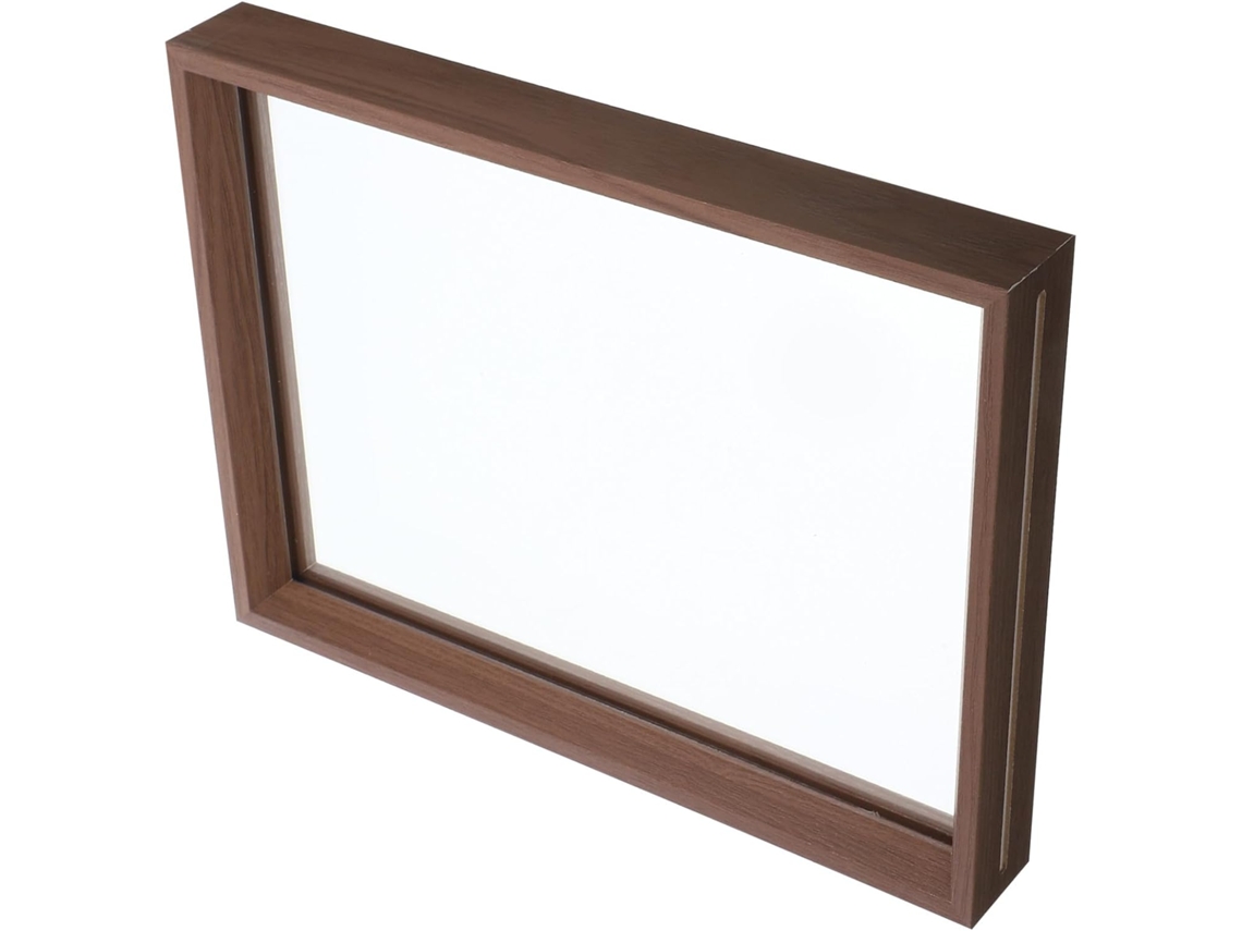 Marco Fotos Madera Marrón Acrílico Diseño Elegante Sencillo Transparente Multiusos Decoración Dormitorio Mesa