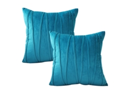 Juego De 2 Fundas De Almohada Decorativas Azul Marino, 45 X 45 Cm