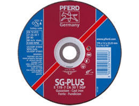 Disco PFERD Desbaste Línea Sg-Plus Gran Exigencia Fundición (230-7 Za30 T Sgpara 2223)