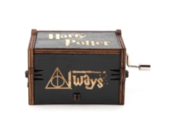 Caja De Música Mecánica De Madera Con Manivela, Color Negro, Regalo De Cumpleaños N.° 1