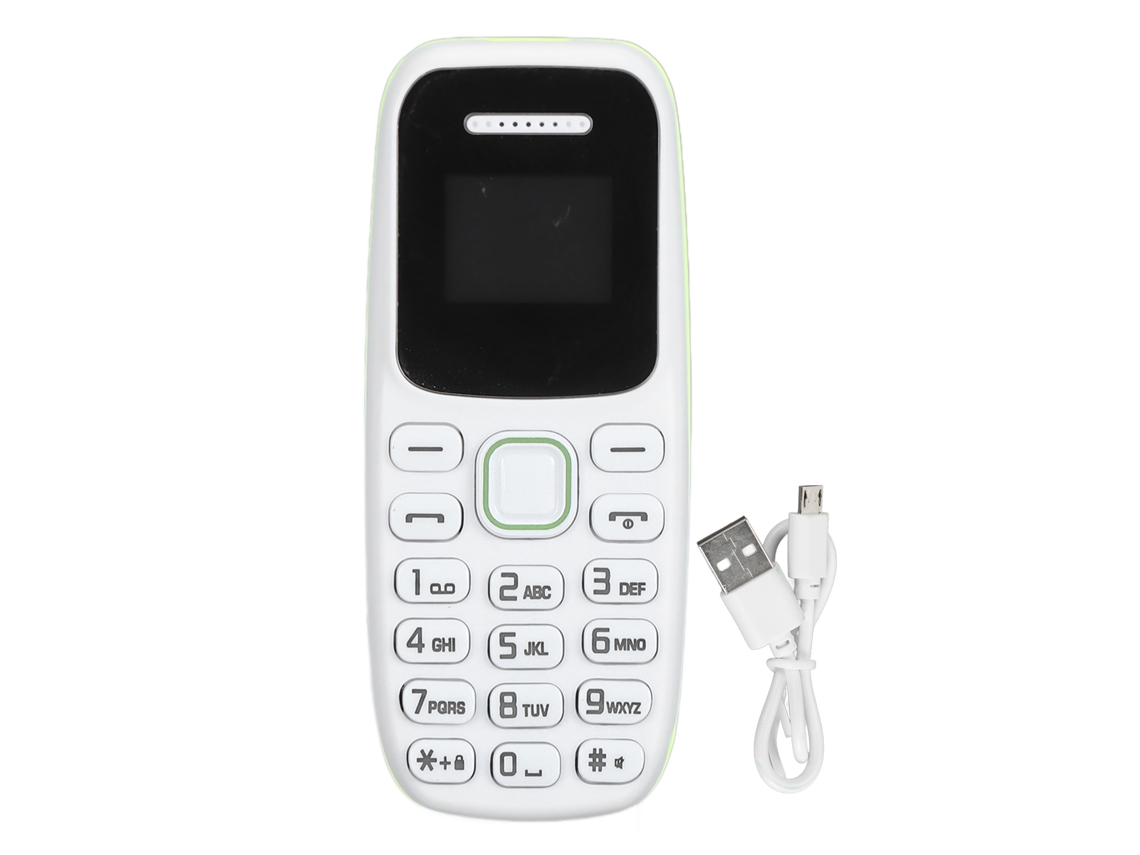 Mini Teléfono Móvil 2g Desbloqueado Para Personas Mayores Con Botones Grandes, Música Bluetooth, 380 Mah, Blanco.