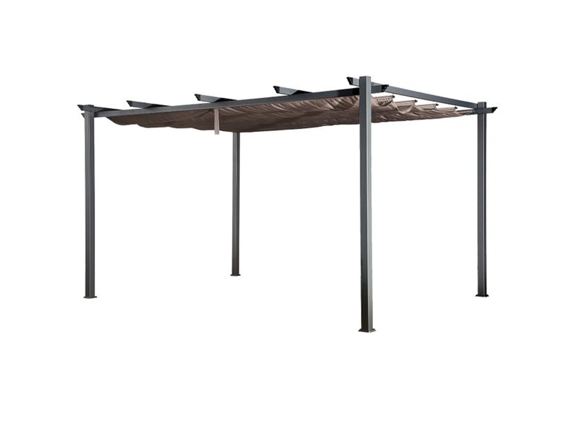 Pérgola independiente 3 4m CASSIS topo - estructura de aluminio HAPPY GARDEN