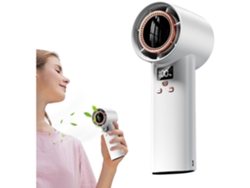 Ventilador Recargable Por Usb - Con Pantalla Lcd Digital - Admite Un Flujo De Aire Potente, 3 Modos - Enfriamiento Silencioso