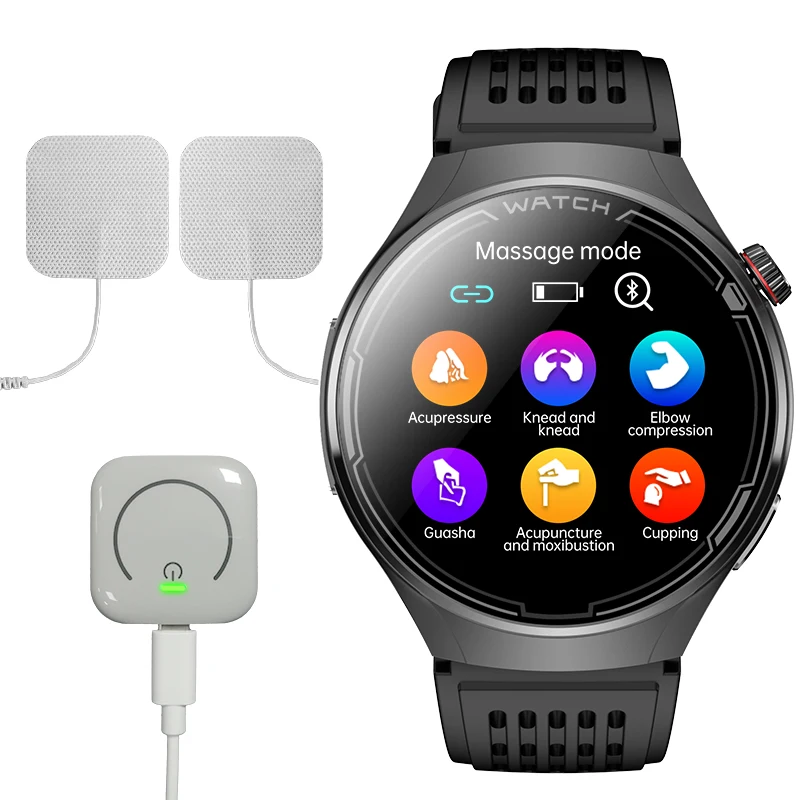 Reloj Inteligente Con Llamadas Hd Y Bluetooth (negro + Masaje) Ces, 6 Modos De Ayuda Para Dormir