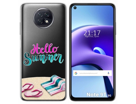 Carcasa Xiaomi Redmi Note 9T 5G TUMUNDOSMARTPHONE Dibujos Transparente Multicolor