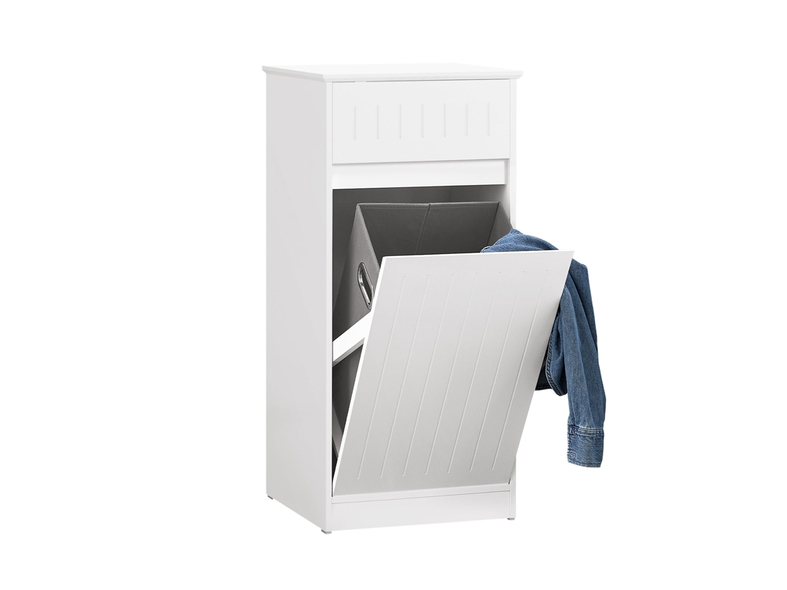 Cesto Para Ropa Sucia Con 1 Cesto Y 1 Cajón Bzr110-W SOBUY