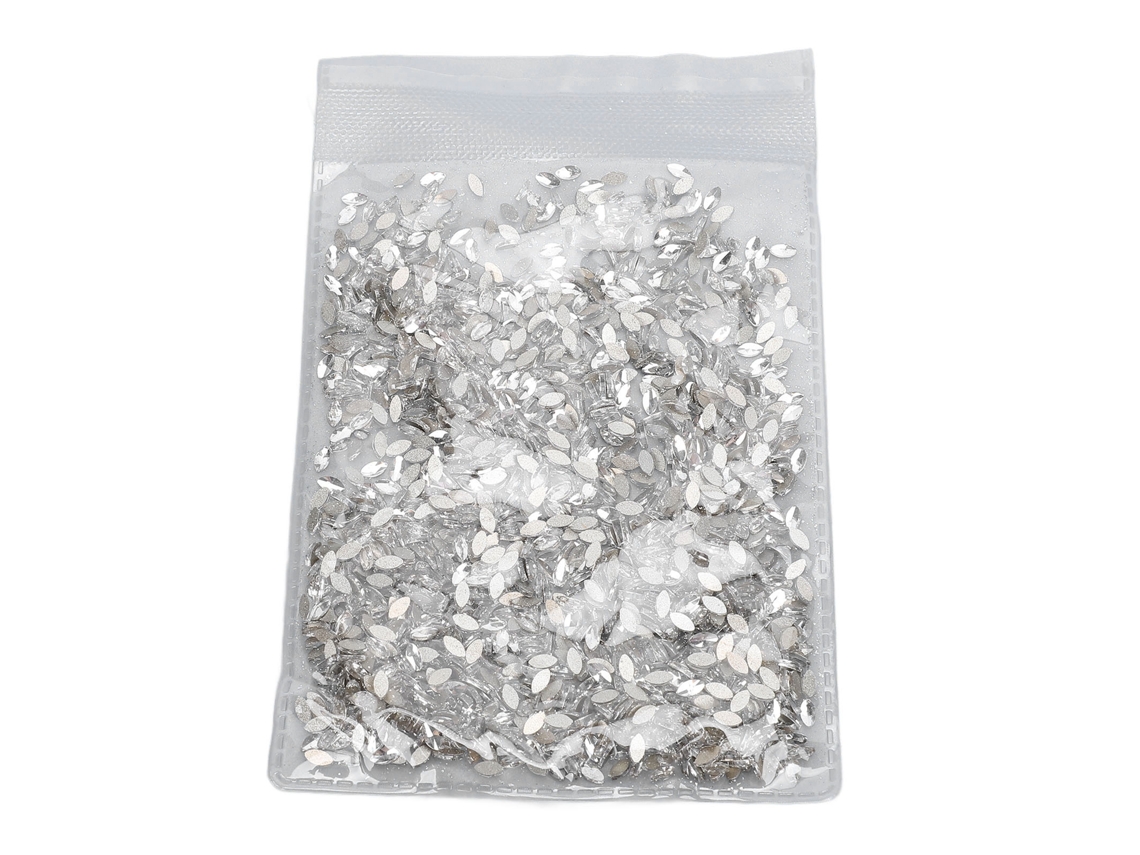Strass Rebe com base plana, strass brilhantes portáteis para nail art e manicure em roupas.