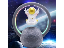 Altifalante Bluetooth Astronauta Com Levitação Magnética Luz Rgb Ajuste Por Toque 360° Som Surround Ouro 598a