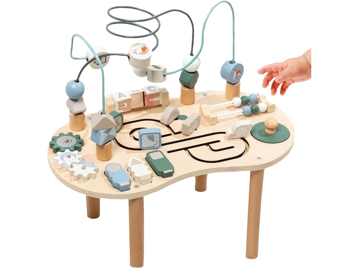 Mesa De Actividades - Mesa De Juegos Para Niños Pequeños | Juguete Educativo De Madera Para Niños Y