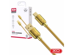 Cable USB A 2.0 macho / USB C 2.4a de 1 m, color dorado