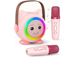 Micrófono Con Altavoz Bluetooth - Micrófono Portátil Para Karaoke - Rosa