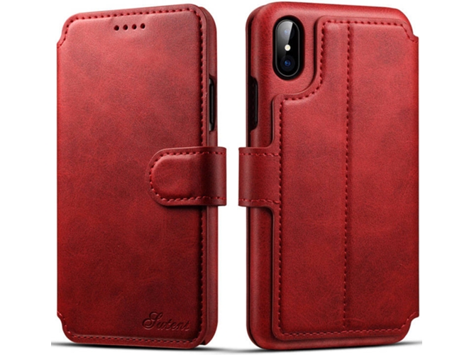 Funda iPhone X, XS WISETONY Suteni-144 Rojo