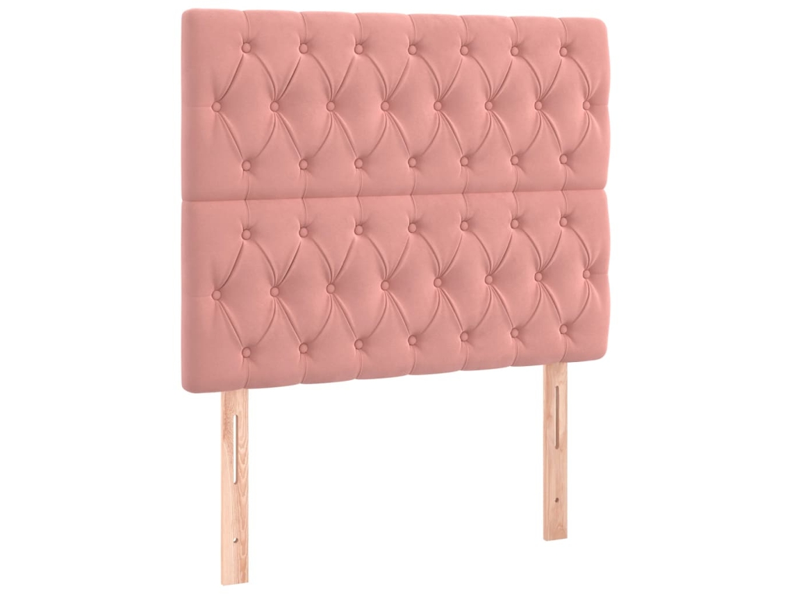 Maison Exclusive - Cabecero De Cama Rosa 100x7x118/128 Cm Terciopelo