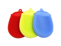 3 Esponjas De Silicona Multifuncionales Reutilizables Para La Cocina, Ideales Para Lavar Platos, Higiénicas Y Resistentes A Altas Temperaturas.