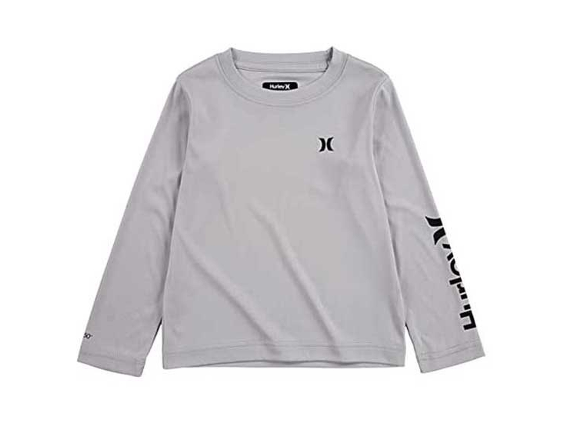 Rashguard Infantil Manga Longa Icon Heather Upf 883716 Cinzento 7 Yearshurley