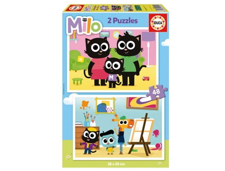 Puzzle Educa 2x48 Parts Milo 19542 (edad recomendada: 4 años)