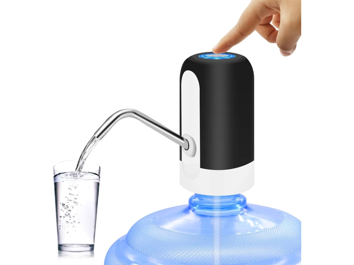 Dispensador eléctrico de agua USB de 5 galones con bomba para botellas de agua para camping y oficina, negro GERTIZ