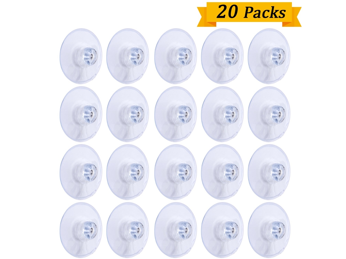VVJIJILLY 20 Unid. Ventosas Pvc 45mm Sem Gancho, Transparentes, Para Superfícies Lisas