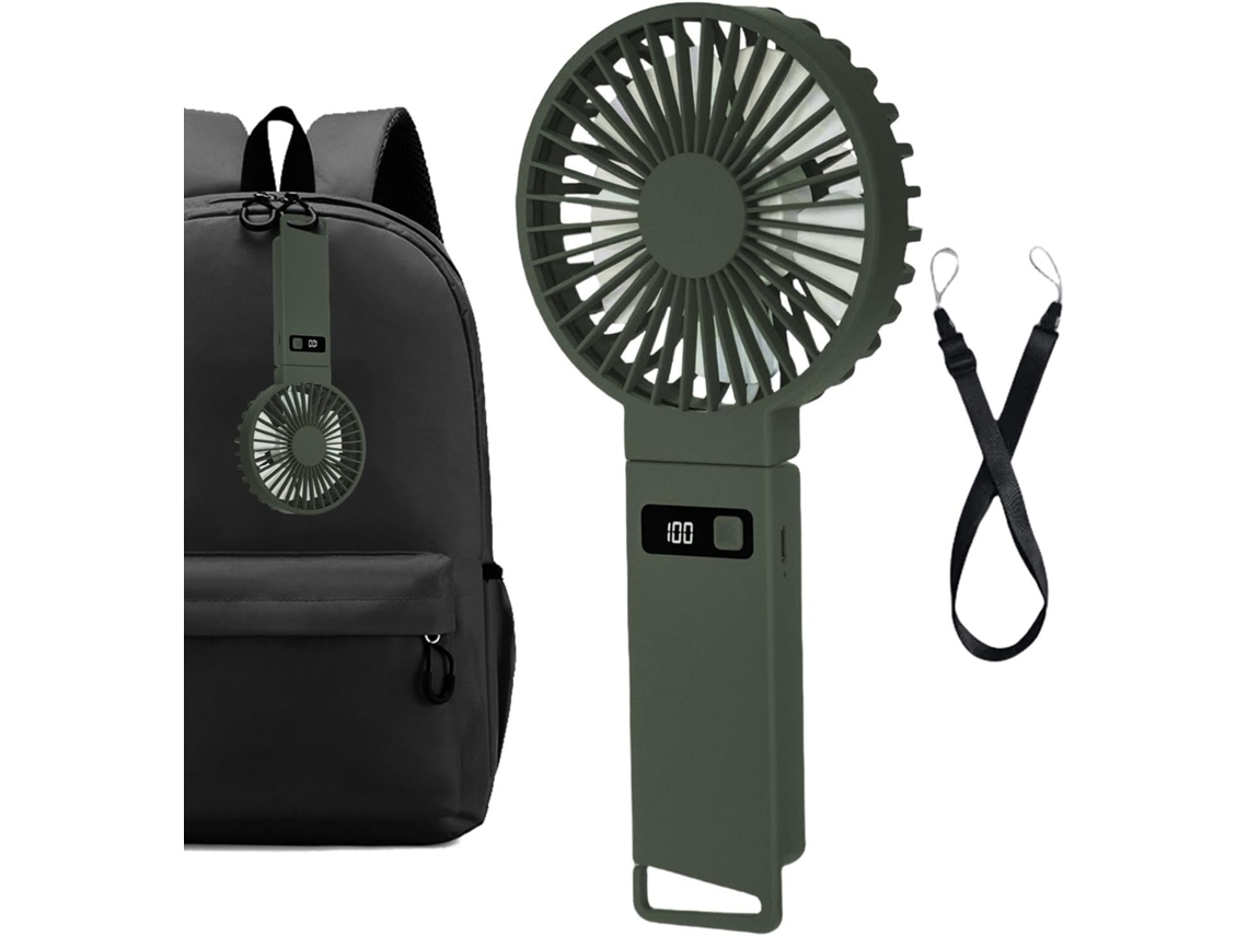 Ventilador | Batería Personal De 2000 Mah, Pantalla, Refrigeración Usb
