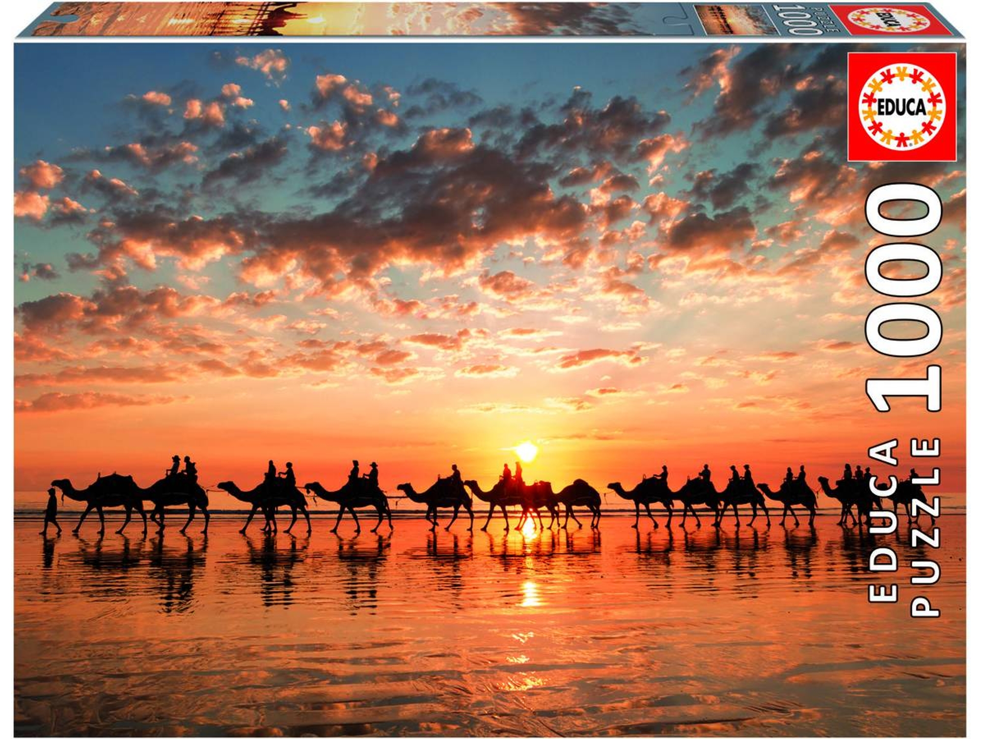 Puzzle EDUCA 1000 Atardecer Dorado en Cable Beach (Edad Mínima: 12 Años - 1000 Piezas)