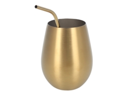 MEOIRUERY Vaso para Cerveza 500ml de Acero Inoxidable 304 con Cañita, Capa Simple, para Bar o Hogar