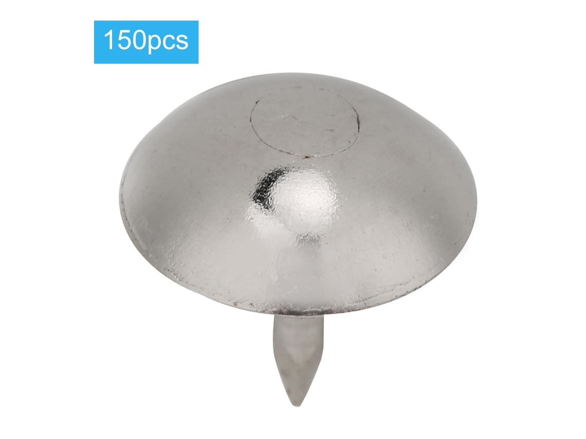 150 Clavos De Tapicería De Hierro Con Cabeza Redonda Blanca Plateada Para Sofá, Accesorios De Instalación Y Manualidades, 9mm