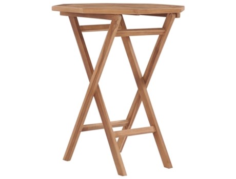 MAISON EXCLUSIVE Mesa plegable de jardín madera maciza de teca 60x60x75 cm
