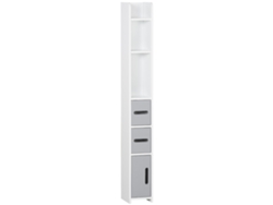 Mueble Baño Columna Alto Estantes 15x17x120cm Gris