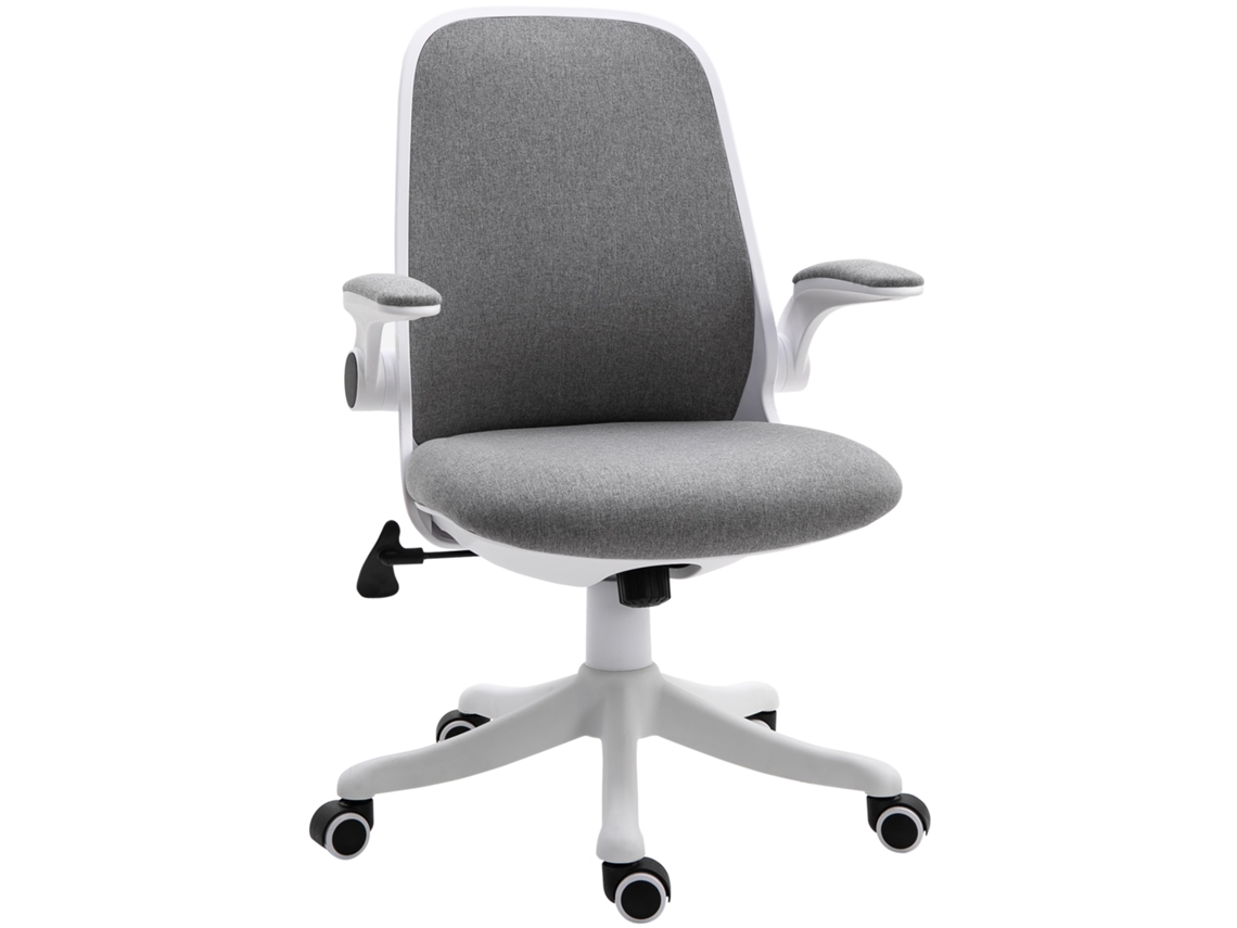 Silla De Oficina Reclinable Gris Con Reposabrazos Elevables.