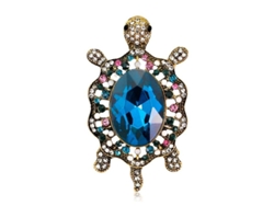 Broche Grande De Tortuga Con Cristales Para Mujer, Accesorio Decorativo, Joyería Clásica Con Motivos De Animales.