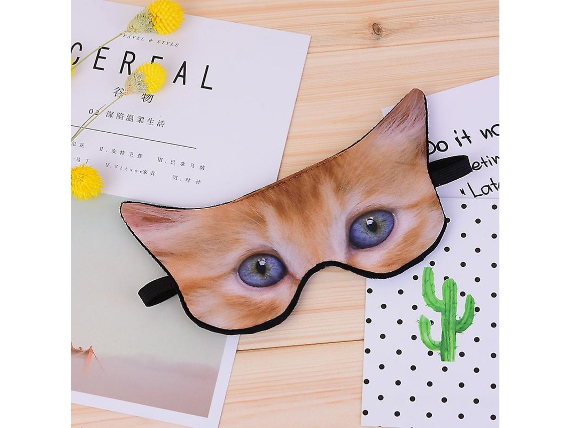 Máscara de dormir fofa e macia em formato de gato, com elástico, 20*9cm. Presente ideal para festas de aniversário e encontros.