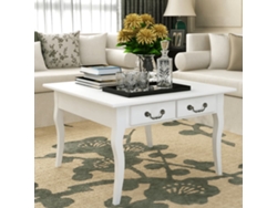 Mesa De Centro Con 4 Cajones Blanco