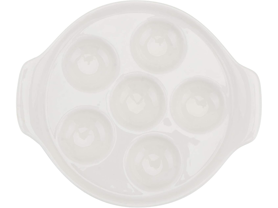 Blanca Plato De Cerámica Con Forma Caracol,