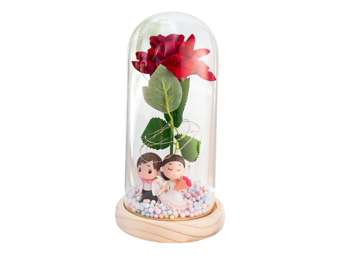Regalos de rosas, base de madera para pareja Roseslowmoose