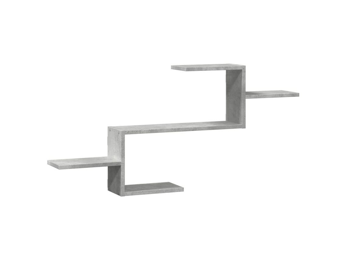 Estantería de pared MAISON EXCLUSIVE en derivados de madera gris cemento (104x15x49 cm)