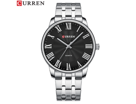 Relojes para Hombre Reloj analógico con Movimiento de Cuarzo para Hombres Relojes con Correa de Acero Inoxidable-Concha Blanca Negra LUUCOZK