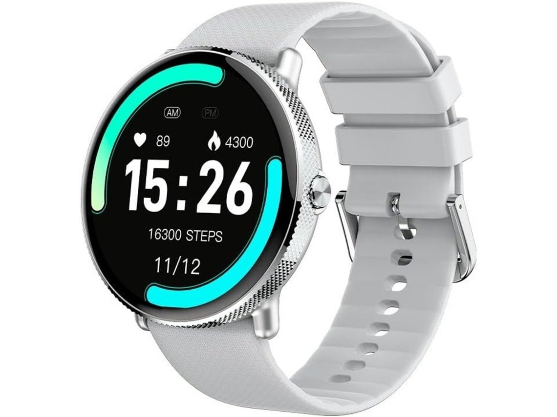 Reloj inteligente con pantalla AMOLED, silicona para siempre, gris, llamadas, salud, deportes, plata, Yizhood