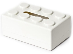 Conjunto - Caixa De Lenços Em Forma De Bloco - Caixa De Parede Criativa - Multifuncional - Design Criativo - (branco)
