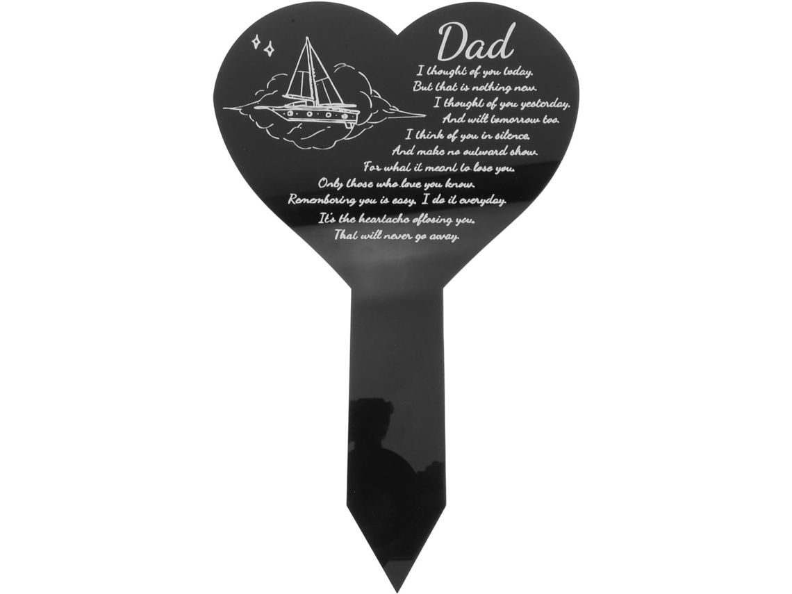 Decoraciones Para Tumbas De Kichouse Para Padres En El Cementerio: Estacas Conmemorativas Impermeables, Placa