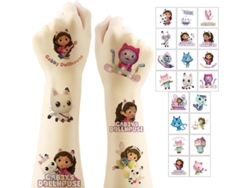 20 adorables tatuajes temporales de la gatita Gabby: divertidos, creativos y resistentes al agua. Un regalo perfecto para niños. Mdug