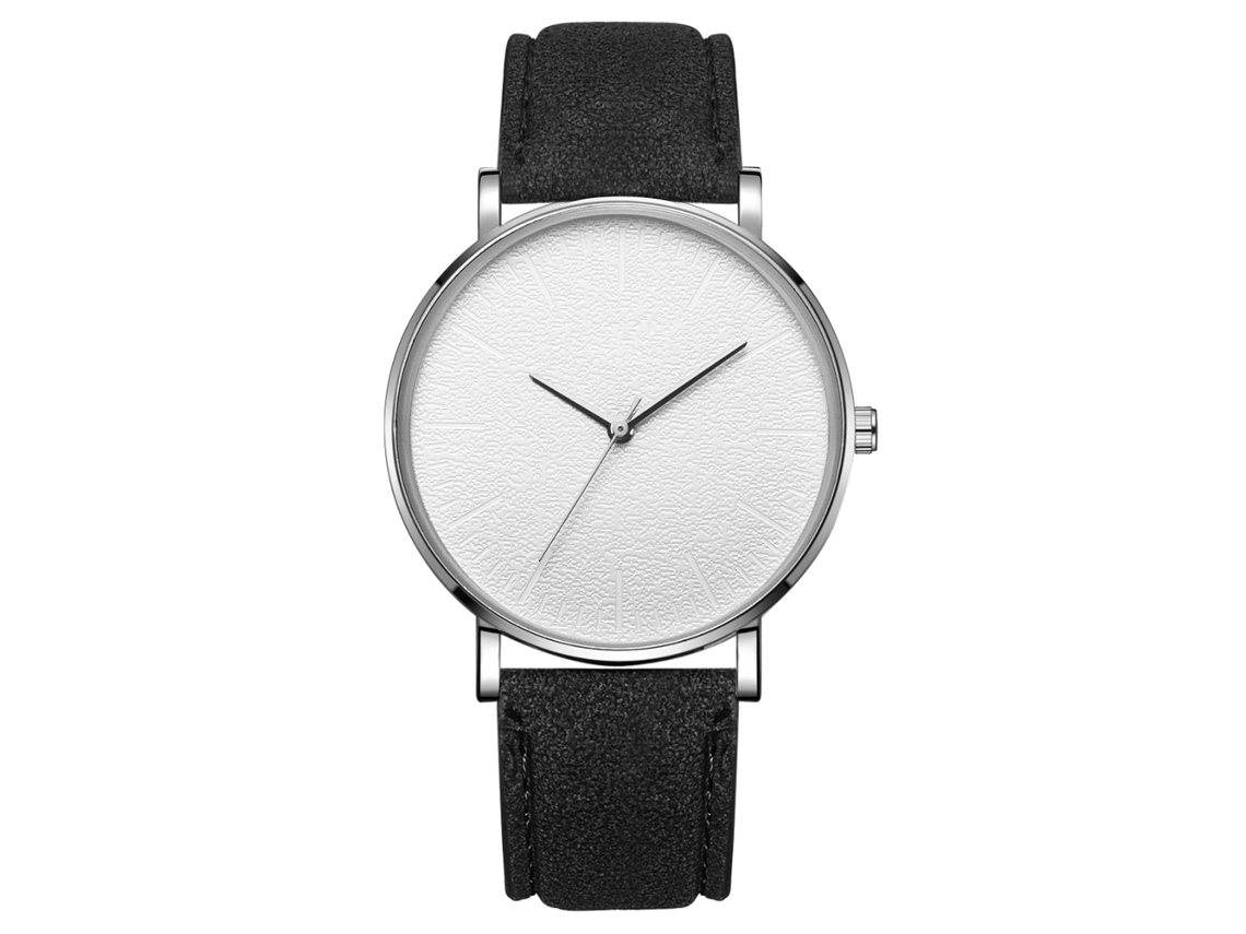 Reloj De Pulsera Unisex De Cuarzo Zhoulianfa Con Correa De Cuero Sintético (blanco)