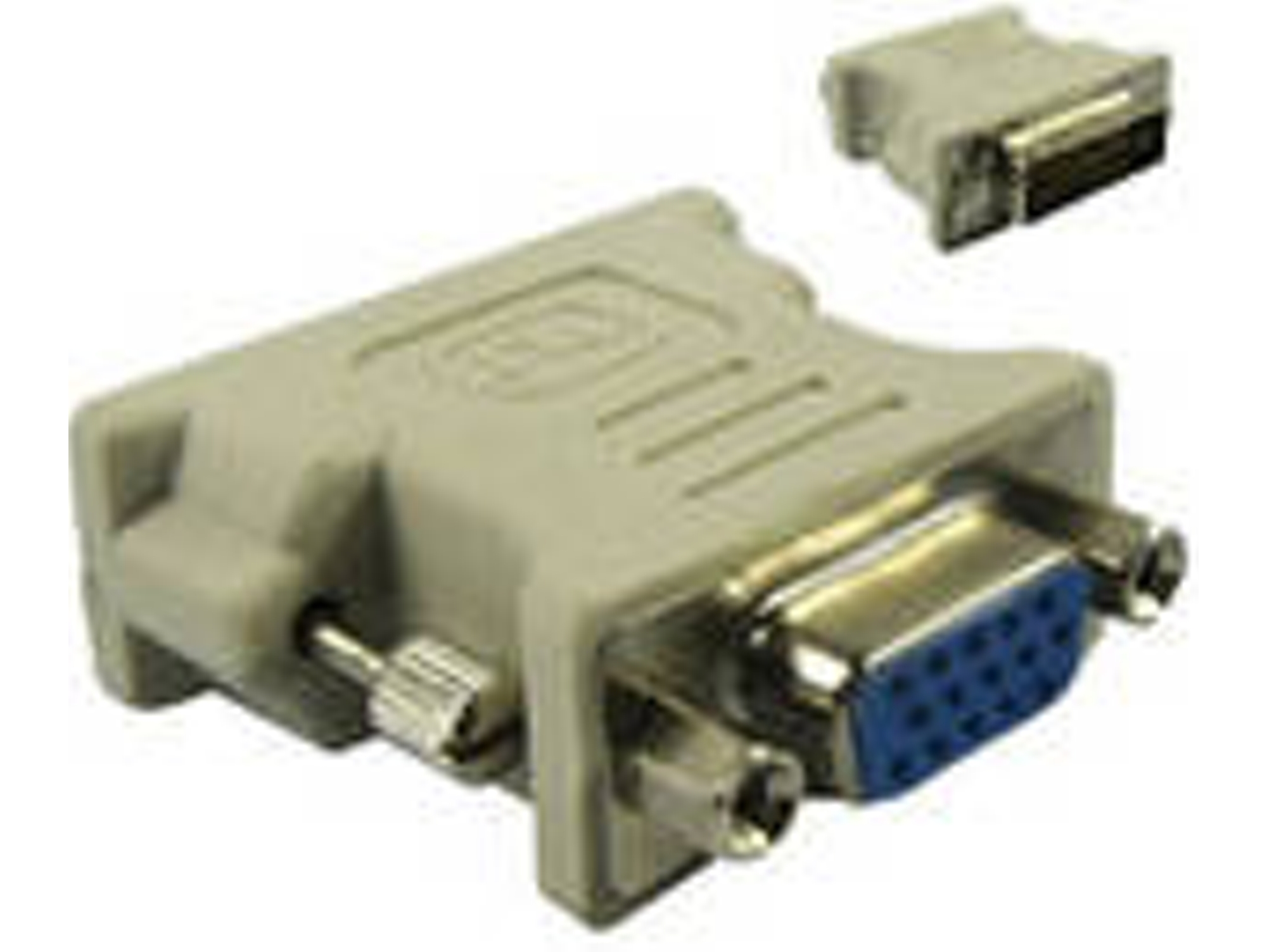 Adaptador de interfaz MICROCONNECT DVI/HD15 Gris