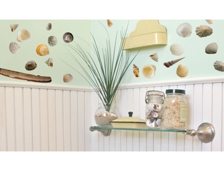 Pegatina Decorativa PLAGE Fotos de Conchas X2 21.9 cm X 29.7 cm